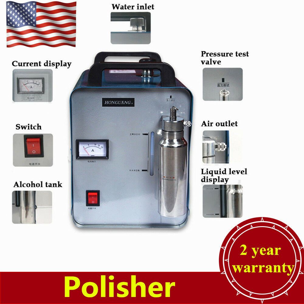 300W 75L Oxygen Hydrogen HHO Gas Flame Generator Torch Acrylic Polishing Machine
