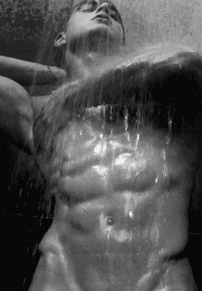 sexy shower men Cum stained undies black cock