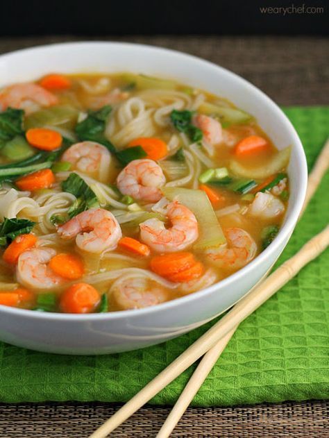 Asian Rice Noodle Soup with Shrimp Recipe | Yummly Asian Rice Noodle Soup with Shrimp Recipe | Yummly