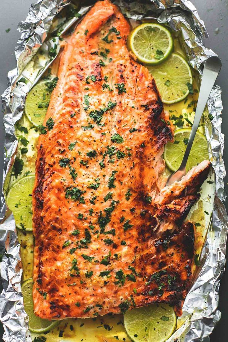 Baked Honey Cilantro Lime Salmon in Foil | Creme D Baked Honey Cilantro Lime Salmon in Foil | Creme D