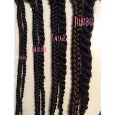 Image result for box braids size chart Box Braids Sizes, Medium Sized ...