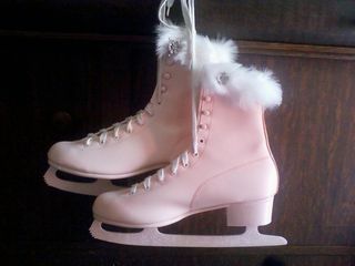Pink ice skating boots discount