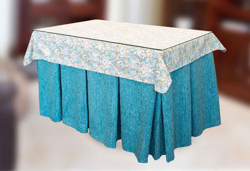 Mesa Camilla Modelo Jade Y Furia Turquesa Faldas De Mesa Mesa De Cama Camas