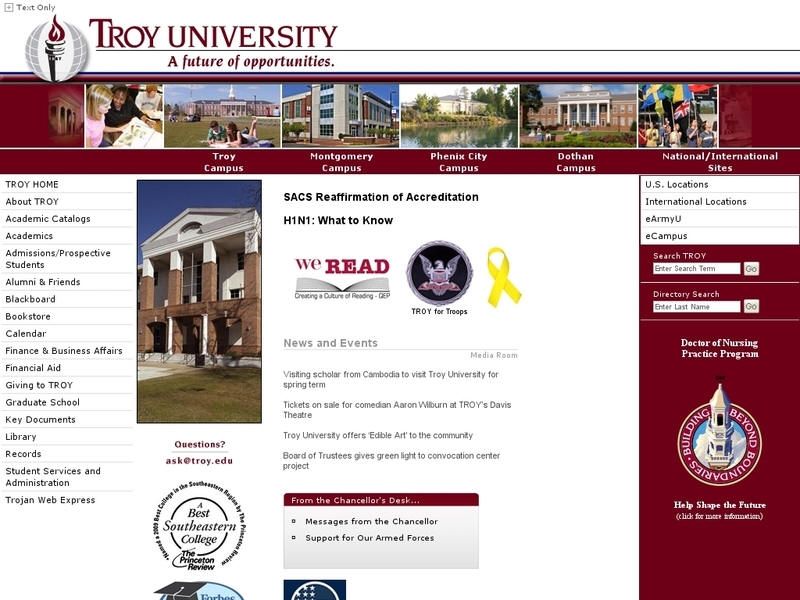 Troy University Is A Comprehensive Public University That Is