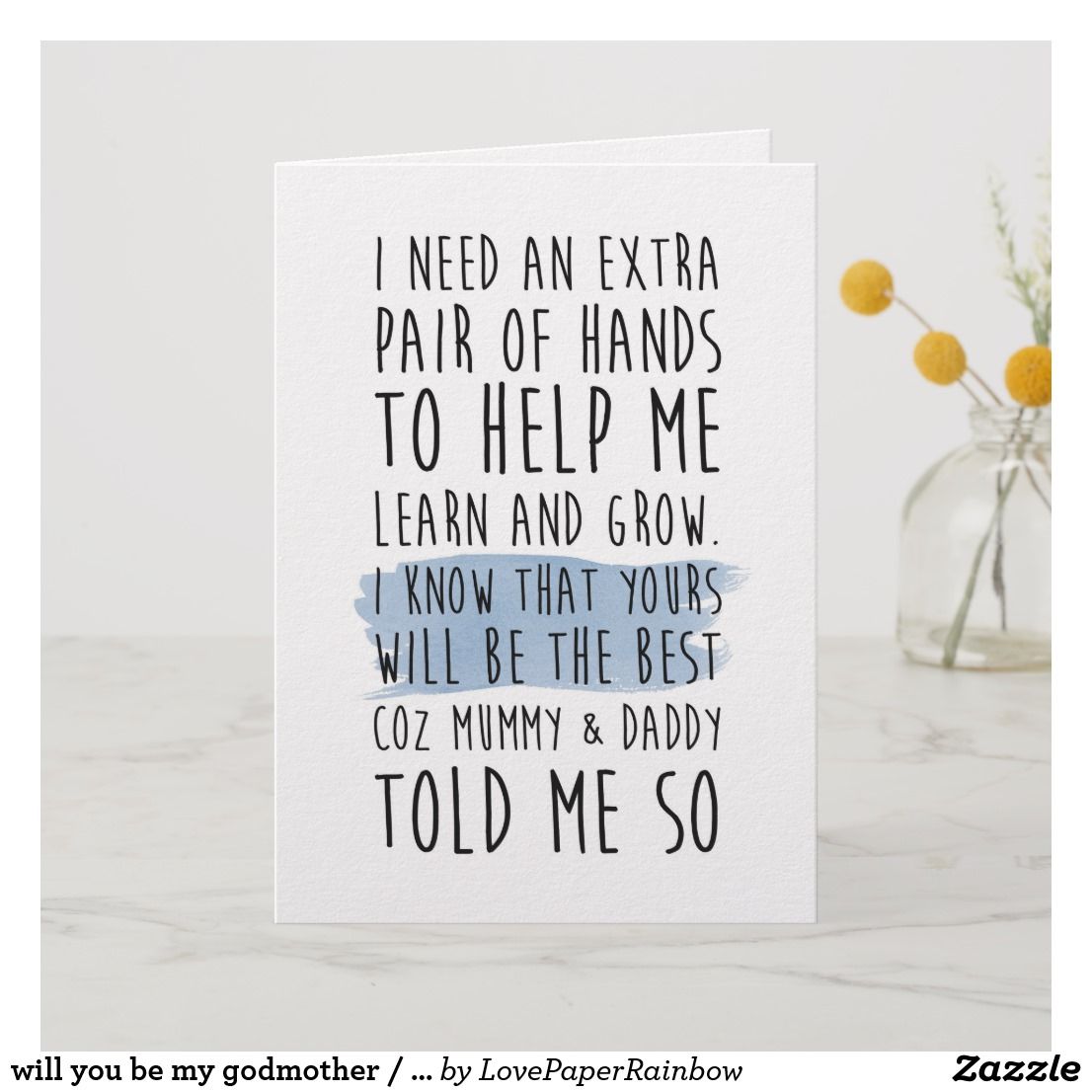 will you be my godmother / godfather / godparents invitation | Zazzle
