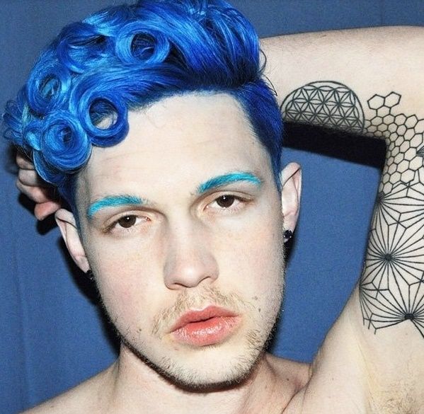 Stunning blue Hair Temporary hair color, Hair color, Men hair color