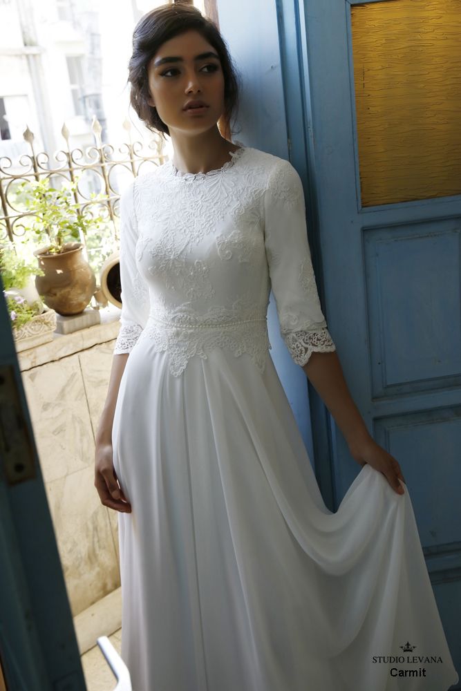 Modest wedding gowns 2016 carmit (5