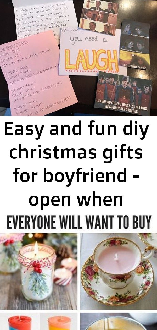 Easy and fun diy christmas gifts for boyfriend - open when letters 3
