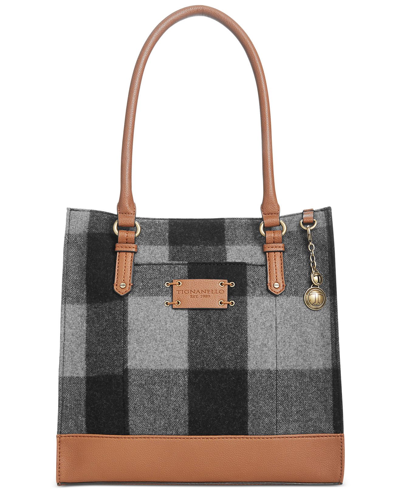 Tignanello Lexington Wool Check Tote Clearance Handbags Tignanello Lexington Wool Check Tote Clearance Handbags Accessories Macy S