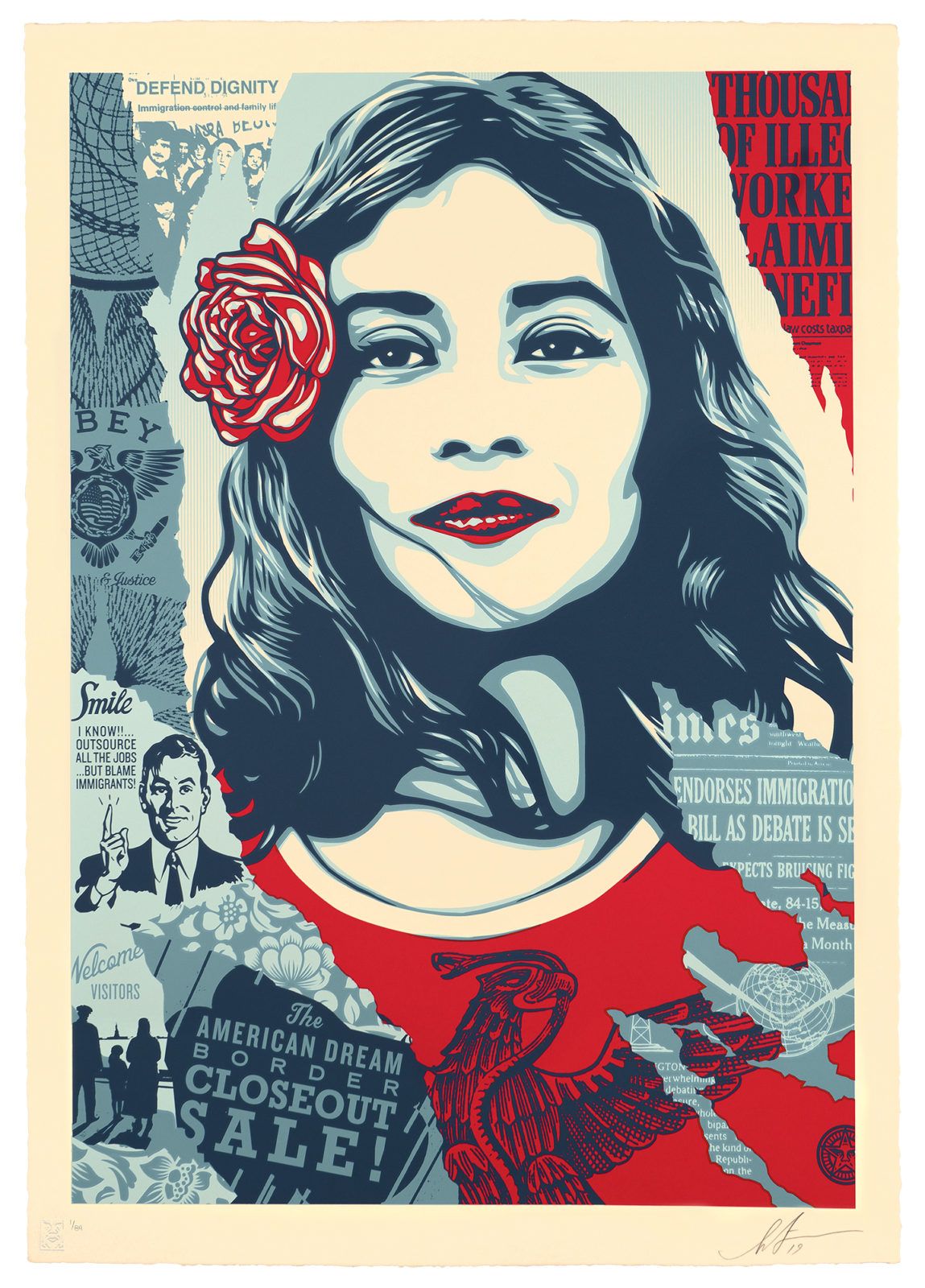 SHEPARD FAIREY poster 24X36 WE THE PEOPLE DEFEND DIGNITY obey art print