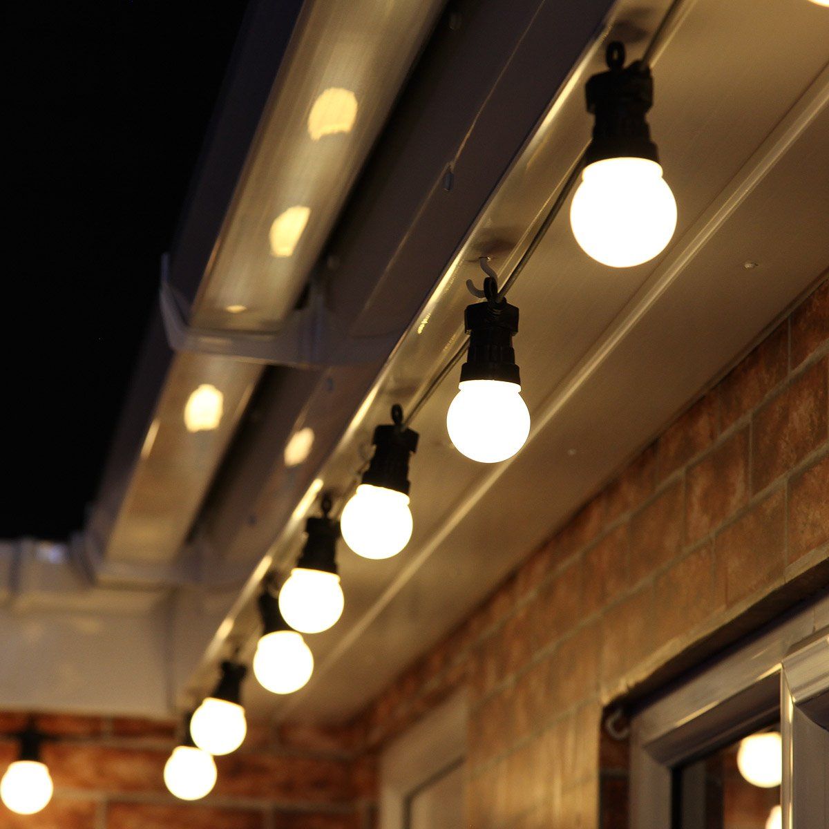 How To Hang Festoon Lights Outdoor Festoon Lights, Connectable, Frosted Bulbs, Black Cable