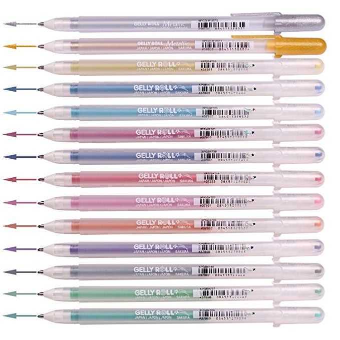 Sakura Gelly Roll Metallic Rollerball Pen custom color mix 1 dozen New! Great Value!!