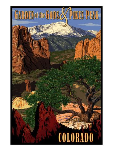 Pikes Peak From Garden Of The Gods Colorado Posters By Lantern