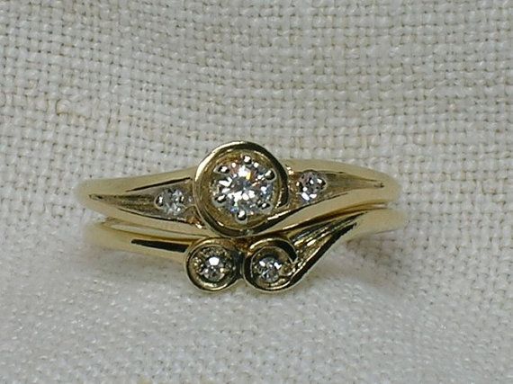 Vintage Wedding Rings Set Abstract Bubbles 1980s I M Just A Vintage Wedding Rings Set Abstract Bubbles 1980s