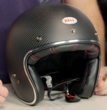 Bell Custom 500 Carbon Ace Ton Up Helmet In Black Helmet