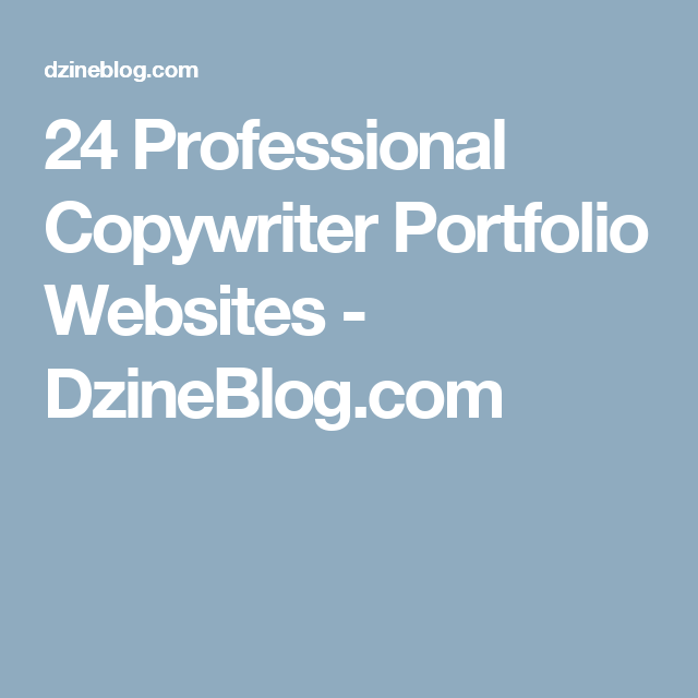 copywriter portfolio
