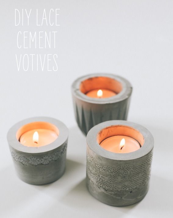 Make It Lacy Diy Cement Candle Holders Decor Projects Pinterest Make It Lacy Diy Cement Candle Holders Decor Projects Pinterest Candles And