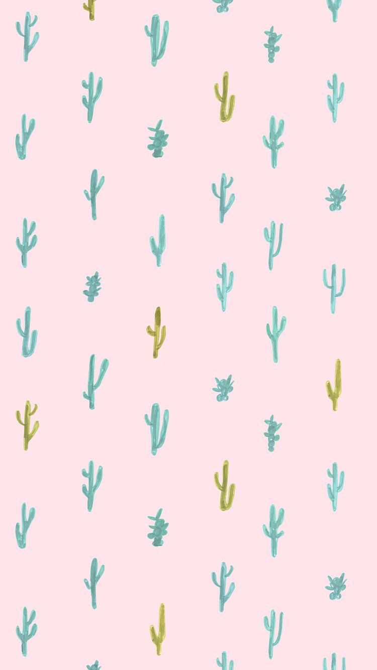 Pin By Dani Salinas On W A L L P A P E R Cactus Backgrounds Watercolor Cactus Iphone Wallpaper