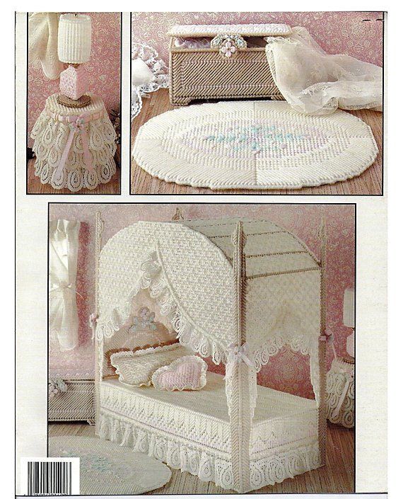 The Bedroom In Plastic Canvas Fashion Doll Playhouse Book 2 Leisure