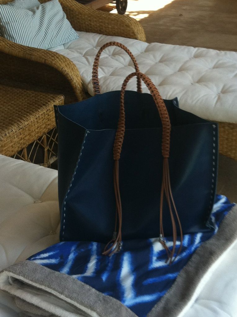 Callista crafts bag in blue in Attica dept stores Greece Bags