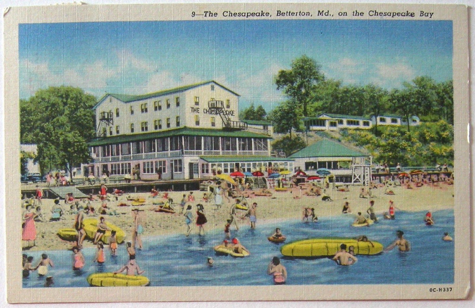 Postcard The Chesapeake Betterton Md Bay Hotel Linen Postcard The Chesapeake Betterton Md Bay Hotel Linen