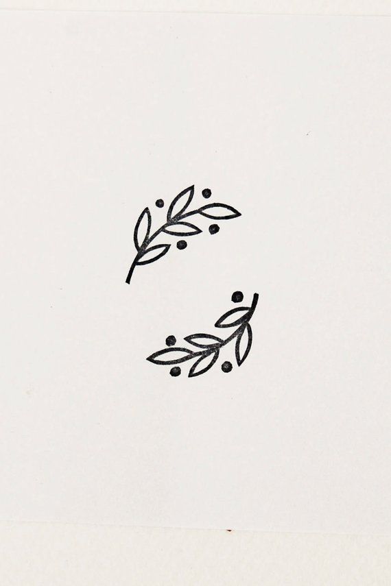 Laurel stamp, Rubber stamps set, set of 2 stamps, olive branch stamp, Botanical stamp, handmade stamps, leaf stamp, botanical wedding