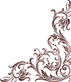Классический угол 14 (трафарет для декора) Stencil Patterns, Stencil Designs, Embroidery Patterns, Fabric Painting, Wall Painting, Stencils, Paperclay, Scrollwork, Filigree