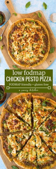 Low Fodmap Chicken Pesto Pizza - Low fodmap chicken recipes #low #fodmap #chicken #recipes Low Fodmap Chicken Pesto Pizza