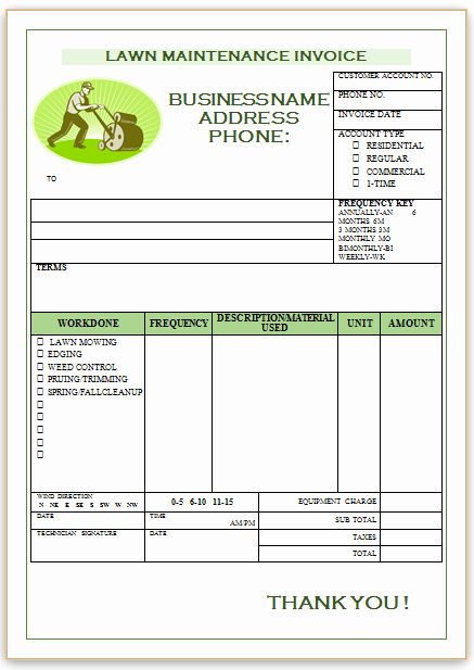 landscaping invoice template free beautiful landscaping invoice