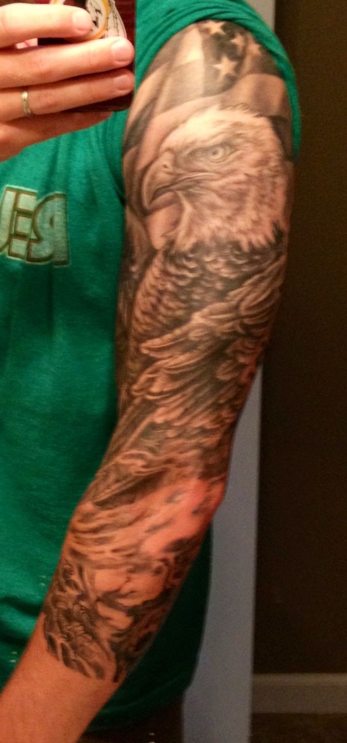Eagle Full Arm Tattoo - 683x1463 - jpeg Eagle Full Arm Tattoo