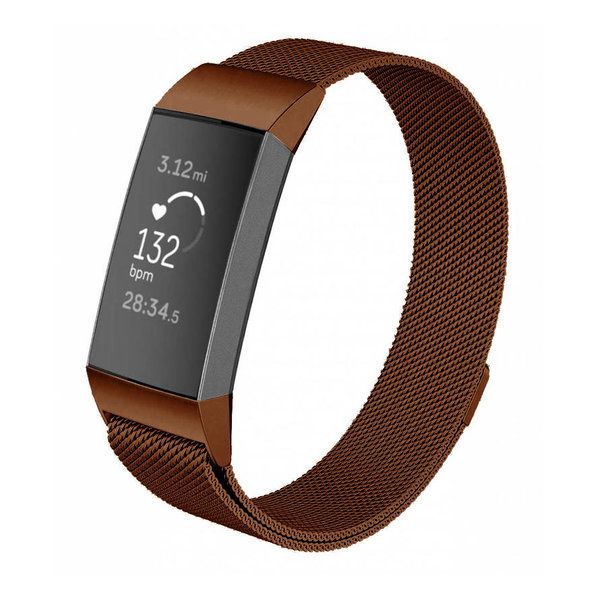 De Fitbit Charge 3 bruine Milanese band is een RVS band met sterke magneetsluiting. Dit Italiaanse design geeft een zeer chic uiterlijk aan jouw Fitbit smartwatch! Deze Milanese band is verkrijgbaar in meerdere kleuren. Fitbit Charge, Milanese, Fitbit Alta, Band, Smartwatch, Rvs, Strap, Design, Products