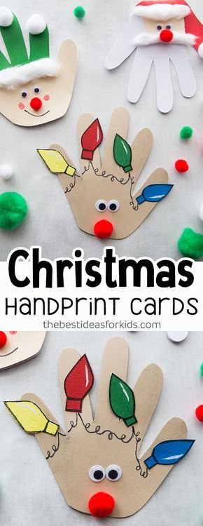 christmas handprint cards the best ideas for kids