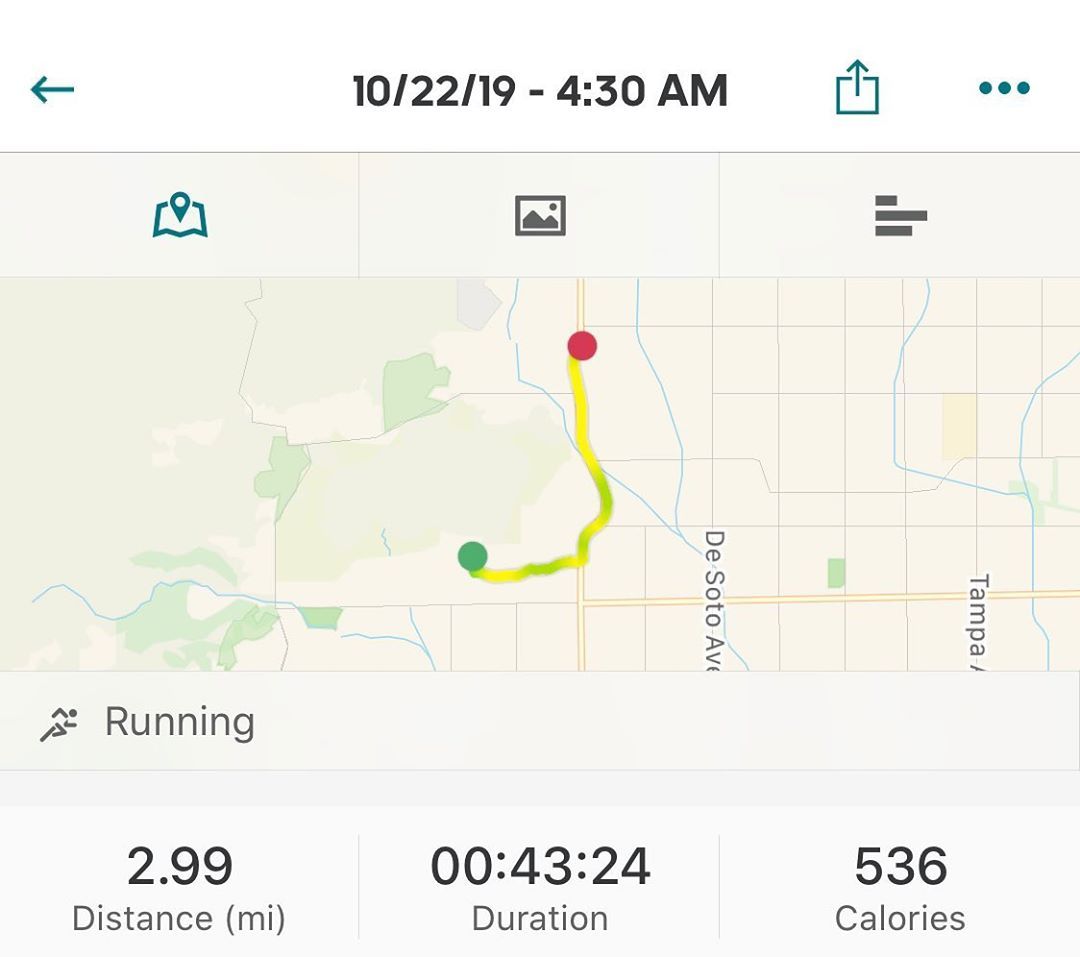 Well, almost turned around because my back is hurting....buuuut I just did a fast walk and kept goin...