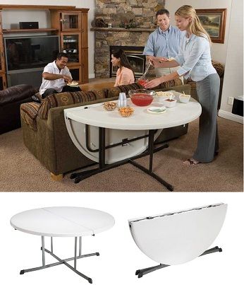 Pin On Space Solutions Pin On Space Solutions, Half Round Wall Table Granite Top