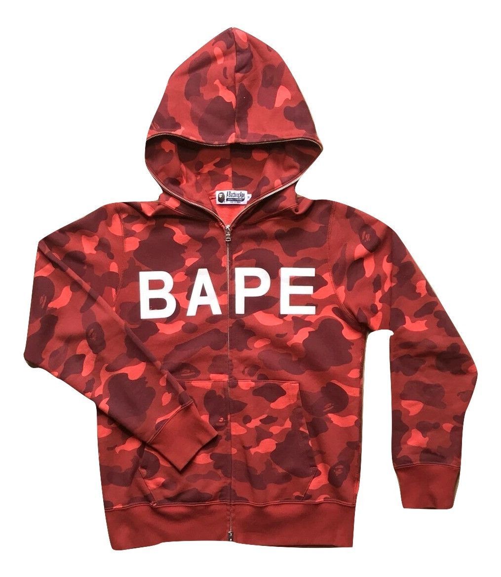 Худи Bape Red Camo