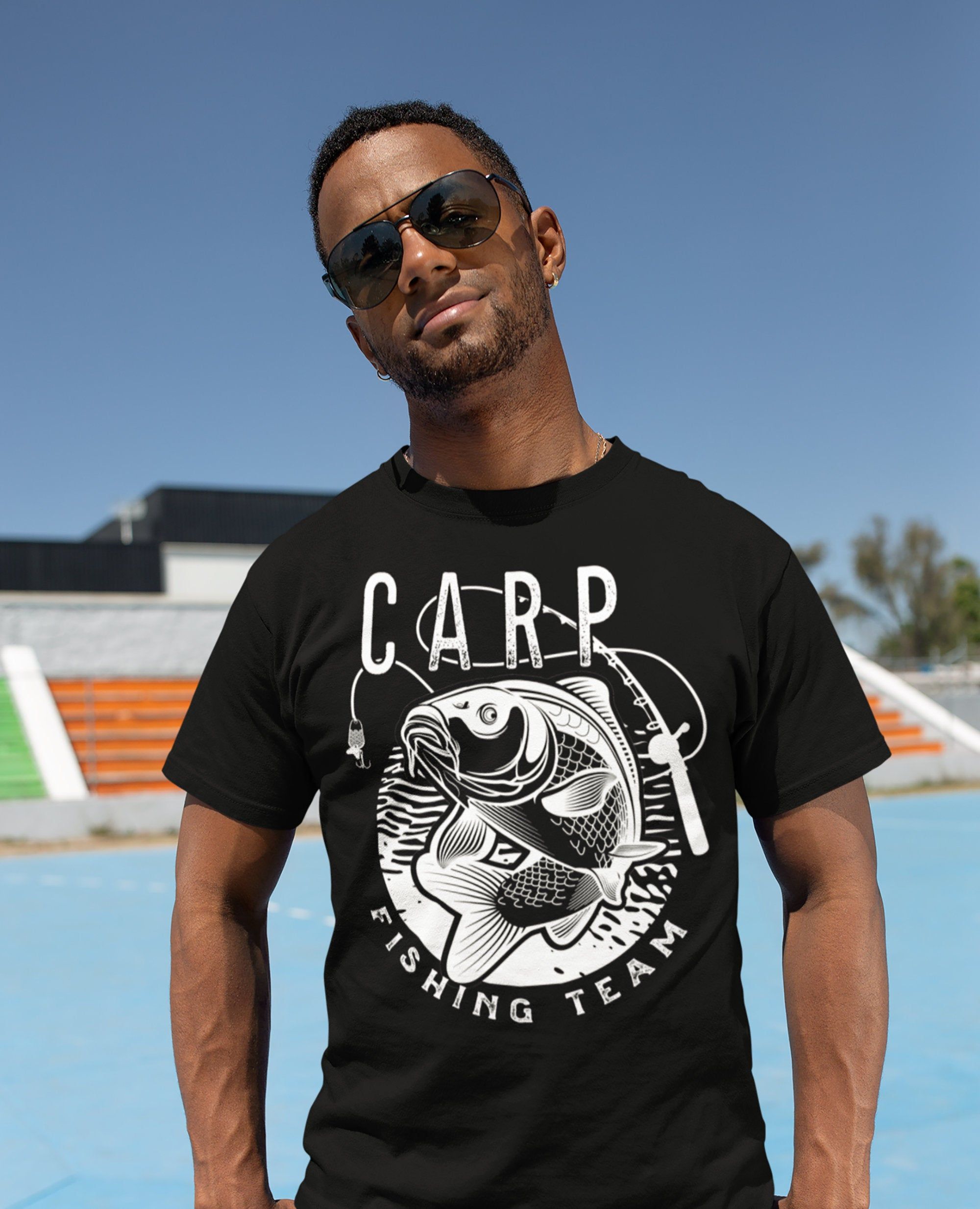 CARP HUNTER carp crew fishing pike trout catfish angling T-SHIRT tshirt tee CARP HUNTER carp crew fishing pike trout catfish angling T-SHIRT tshirt tee