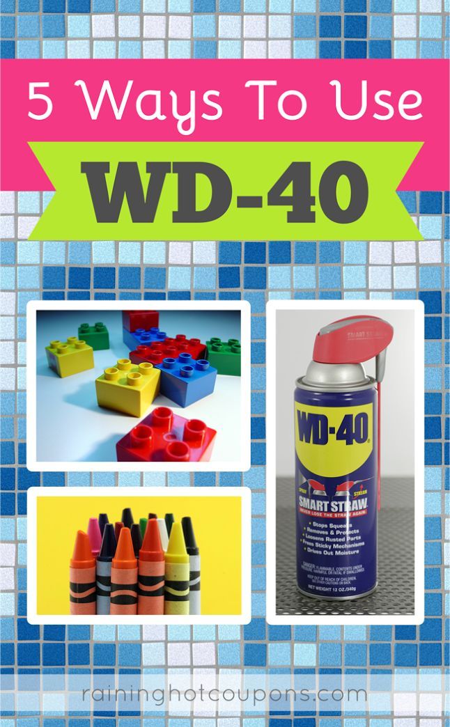the words 5 ways to use wd - 40 are shown in different colors