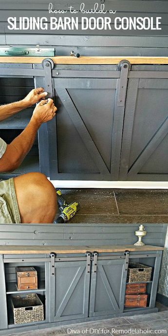 How To Build a Sliding Barn Door Entertainment Center For Yo…