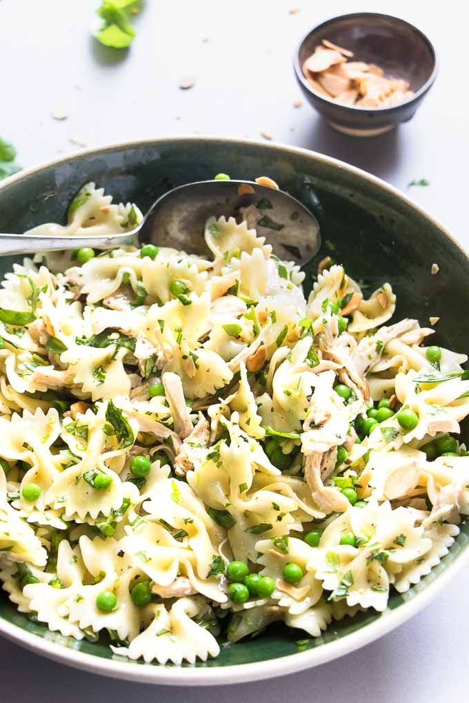 Zingy Lemon Chicken Pasta Salad • Salted Mint Recipe