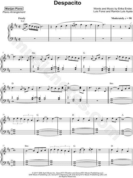 image result for despacito piano sheet easy paiges piano despacito trumpet sheet music