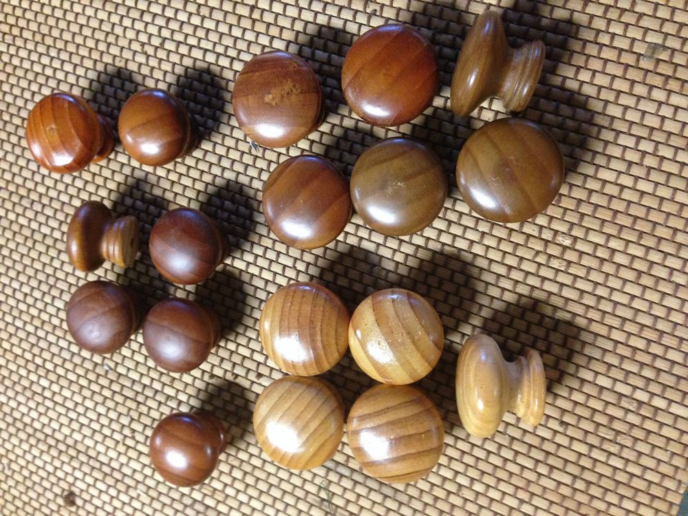 18 Vintage 70 S Solid Pine Wood Round For Chest Drawer Handles 18 Vintage 70 S Solid Pine Wood Round For Chest Drawer Handles Door Pulls