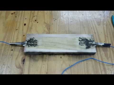 Las Impresionantes Figuras De Litchtenberg Que Puedes Ver Al Quemar Madera Con 2000 Voltios Youtube Madera Madera Quemada Prensa De Madera