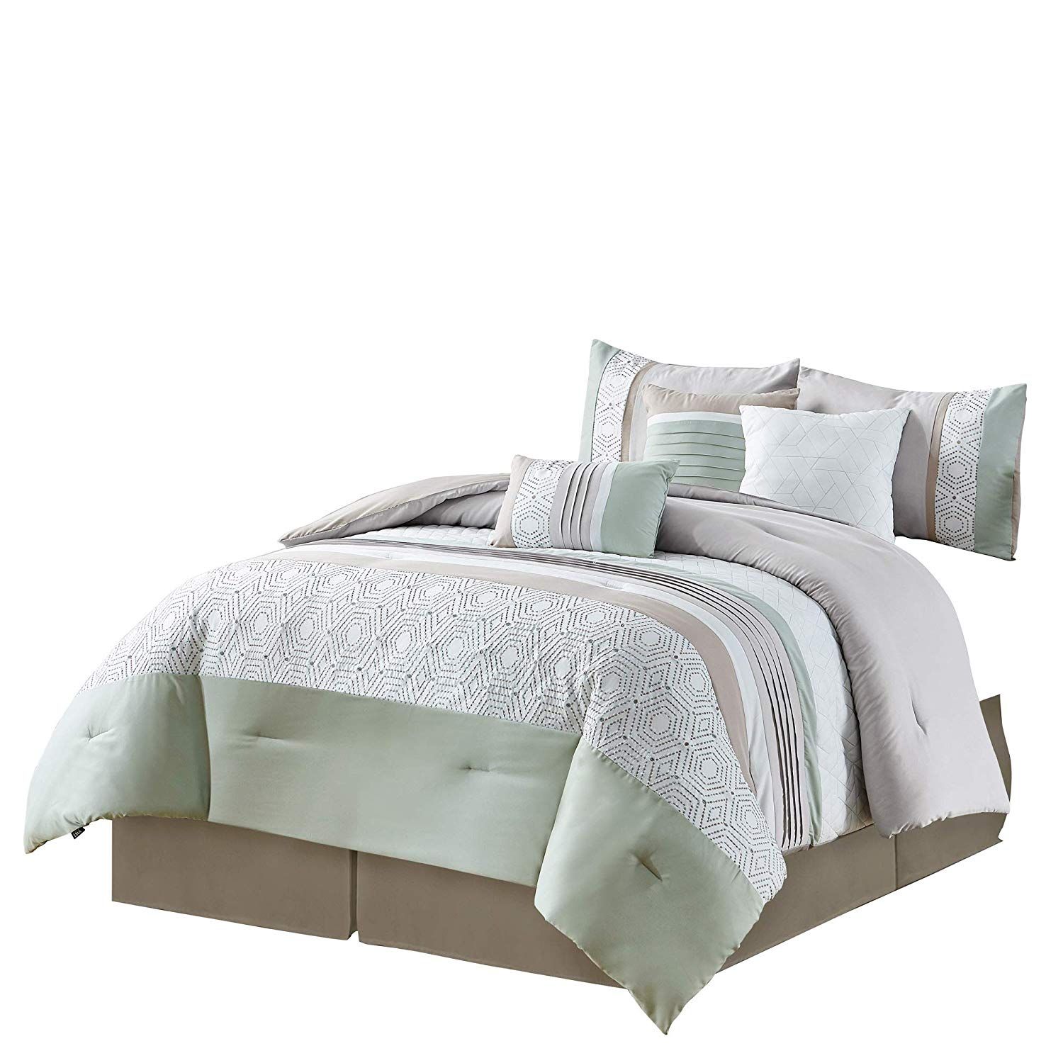 Emerson Luxury Oversized 3 Piece Coverlet Set Ornamental Design Solid Quilts