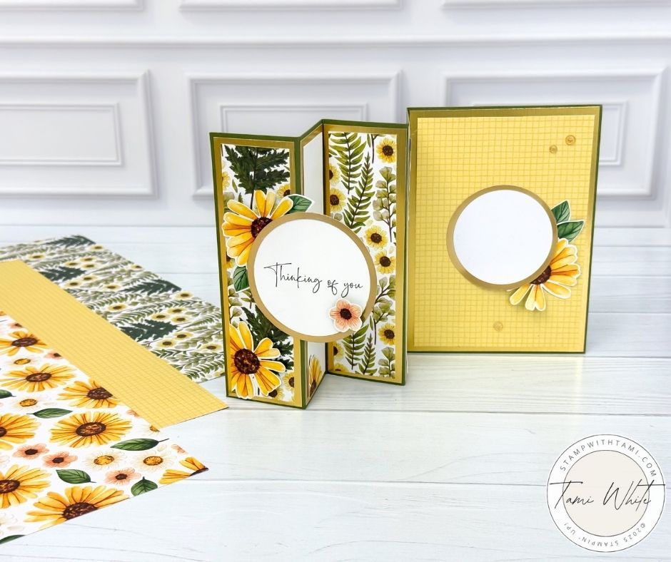 Accordion Fold Cards with Floral Impressions