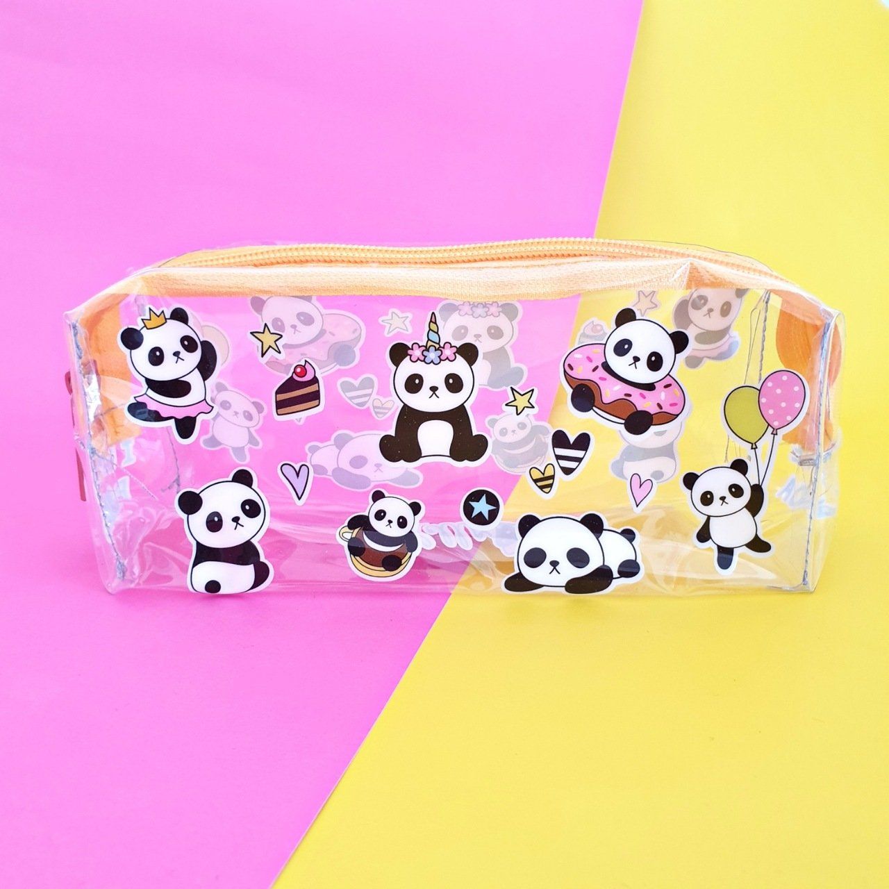 Seffaf Hello Panda Kalem Kutu Kutular Panda Urunler