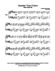sweeter than fiction taylor swift download free sheet music for download free sheet music