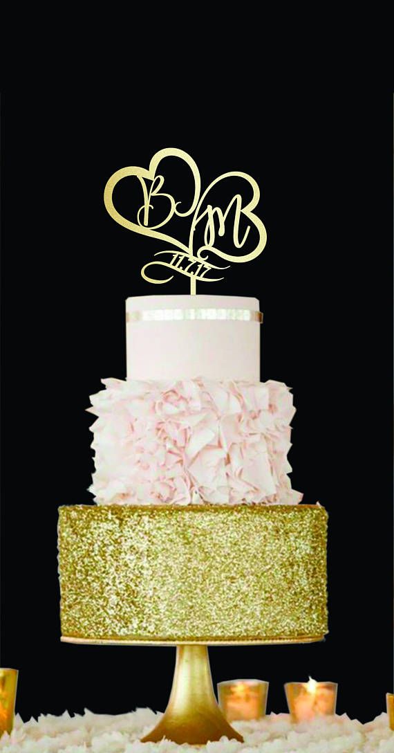monogram wedding cake toppers letters