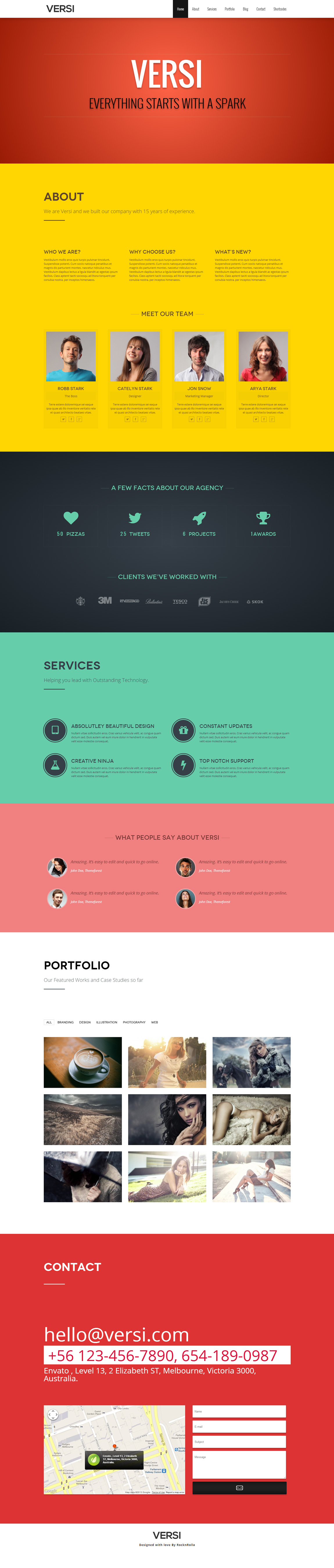 one page layout