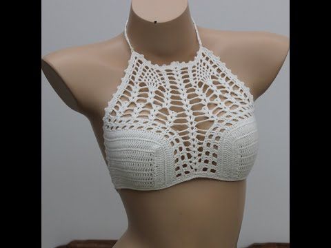 Diy Tutorial De Top Halter Top Tejido A Crochet Paso A Paso Youtube Bikini De Ganchillo Croche Paso A Paso Falda De Ganchillo