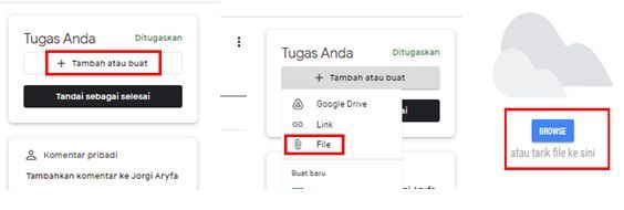 video di google classroom,cara mengirim file ke google classroom